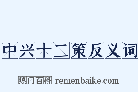 中兴十二策反义词是什么意思的图片